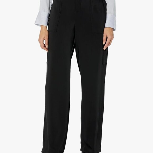 Black Satin Cargo Pants Karl Lagerfeld - Picture 1 of 4